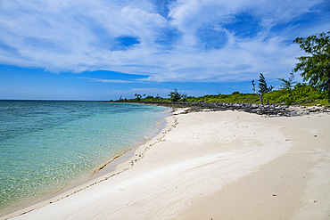 White sand beach on Sete Paus island near the Island of Mozambique, Mozambique, Africa