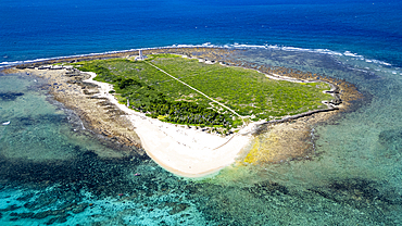 Aerial of Goa island near the Island of Mozambique, Mozambique, Africa