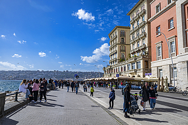 Beautiful buildings along the Partenope street, the historic Centre of Naples (Napoli), UNESCO World Heritage Site, Campania, Italy, Europe