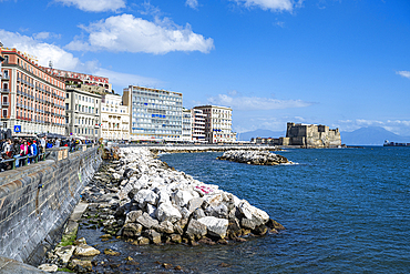 Beautiful buildings along the Partenope street, the historic Centre of Naples (Napoli), UNESCO World Heritage Site, Campania, Italy, Europe