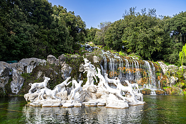 Palace gardens in the Reggia di Caserta (Royal Palace of Caserta), UNESCO World Heritage Site, Campania, Italy, Europe