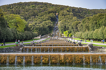 Palace gardens in the Reggia di Caserta (Royal Palace of Caserta), UNESCO World Heritage Site, Campania, Italy, Europe