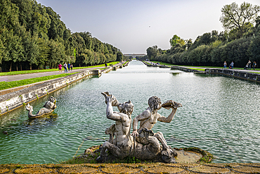 Palace gardens in the Reggia di Caserta (Royal Palace of Caserta), UNESCO World Heritage Site, Campania, Italy, Europe