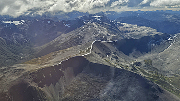 Aerial of Tierra del Fuego National Park, Ushuaia, Argentina, South America