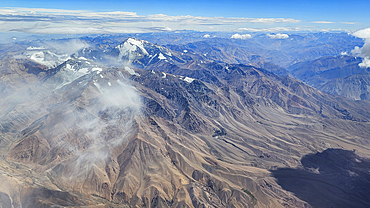 Aerial of the Andes mountains, Chile, South America