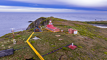 Aerial of Cape Horn, southern most point in South America, Hornos island, Tierra del Fuego, Chile, South America