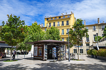 Old city center of Aix en Province, Bouches du Rhone, Provence-Alpes Maritimes-Cote d'Azur, France, Europe