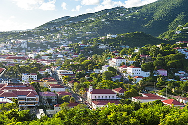 View over Charlotte Amalie, capital of St. Thomas, US Virgin Islands, West Indies, Caribbean, Central America