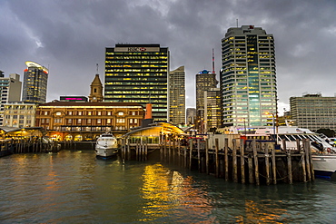 The skyline of Auckland, North Island, New Zealand, Pacific