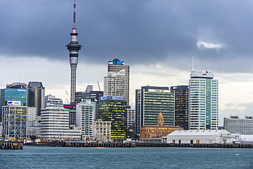 The skyline of Auckland, North Island, New Zealand, Pacific