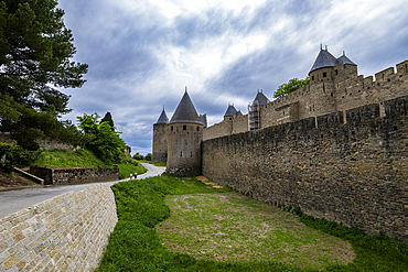 Cite de Carcassonne citadel, UNESCO World Heritage Site, Carcassonne, Aude, Occitania, France, Europe