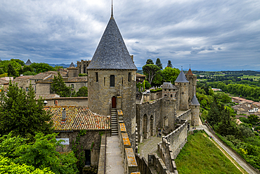 Cite de Carcassonne citadel, UNESCO World Heritage Site, Carcassonne, Aude, Occitania, France, Europe