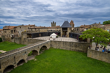 Cite de Carcassonne citadel, UNESCO World Heritage Site, Carcassonne, Aude, Occitania, France, Europe