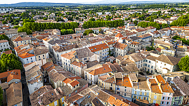 Aerial of Orange, Vaucluse, Provence-Alpes-Cote d'Azur, France, Europe