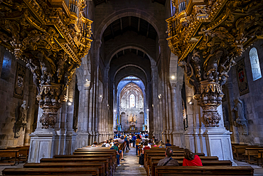 Interior of Braga Cathedral, Braga, Norte, Portugal, Europe