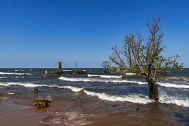 Overflooding lake Tanganjika, Kalemie, Tanganyika proince, Democratic Republic of Congo, Africa