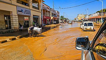 Overflooding lake Tanganjika, Kalemie, Tanganyika proince, Democratic Republic of Congo, Africa