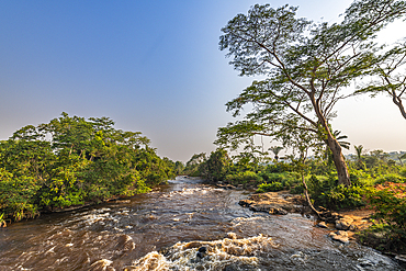 Little river along the very bad road between Tshikapa and Kananga, Kasai, Democratic Republic of Congo, Africa