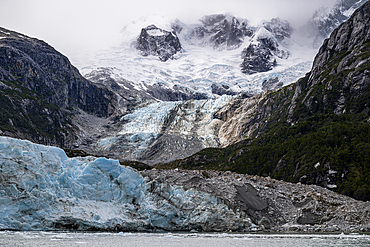 Close up of Potter glacier, Tierra del Fuego, Chile, South America