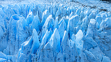 Aerial of Potter glacier, Tierra del Fuego, Chile, South America