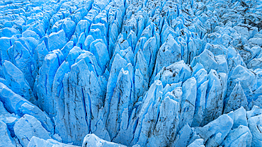 Aerial of Potter glacier, Tierra del Fuego, Chile, South America