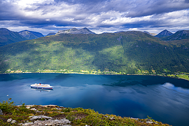 View over Romsdalsfjord, Andalsnes, More og Romsdal, Norway, Scandinavia, Europe