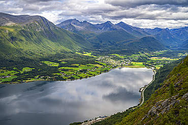 View over Romsdalsfjord, Andalsnes, More og Romsdal, Norway, Scandinavia, Europe