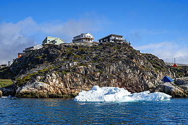 Overlook over Ilulissat, Western Greenland, Denmark, Polar Regions