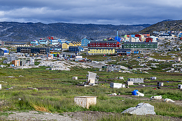 Overlook over Ilulissat, Western Greenland, Denmark, Polar Regions