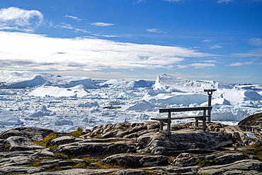 View over the Ilulissat Icefjord, UNESCO World Heritage Site, Western Greenland, Denmark, Polar Regions