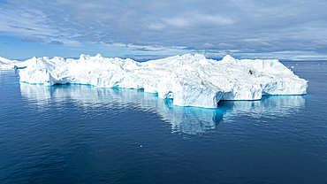 Aerial of the Ilulissat Icefjord, UNESCO World Heritage Site, Western Greenland, Denmark, Polar Regions