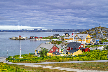 Overlook over Nuuk, capital of Greenland, Denmark, Polar Regions