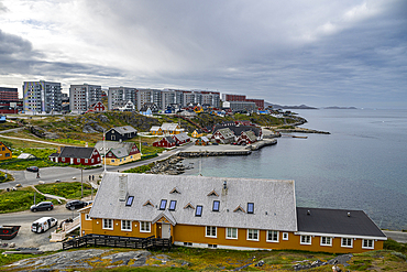 View over Nuuk, capital of Greenland, Denmark, Polar Regions