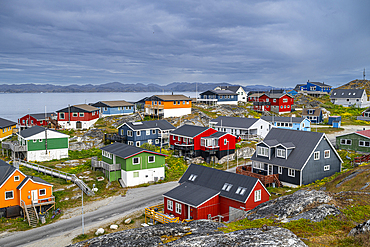 View over Nuuk, capital of Greenland, Denmark, Polar Regions