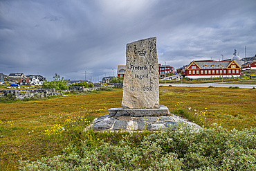 Royal Visit Memorial Stone, Nuuk, capital of Greenland, Denmark, Polar Regions