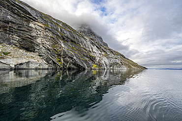 Giant rock cliff, Nuuk Icefjord, Western Greenland, Denmark, Polar Regions