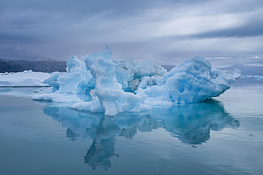 Floating icebergs in the Nuuk Icefjord, Western Greenland, Denmark, Polar Regions