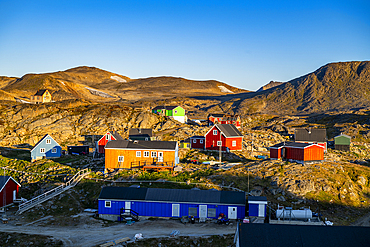 Colourful houses, Kulusuk, Greenland, Denmark, Polar Regions