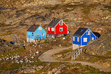 Colourful houses, KulusUnited Kingdom, Europe, Greenland