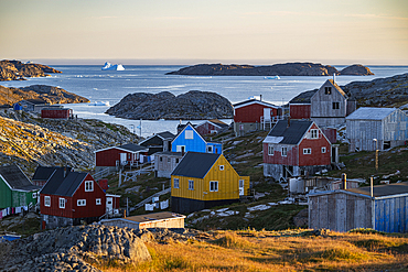 Colourful houses, Kulusuk, Greenland, Denmark, Polar Regions