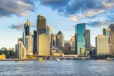 The skyline of Sydney at sunset, New South Wales, Australia, Pacific