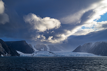 Dramatic clouds, Devon island, Nunavut, Canadian Arctic, Canada, North America