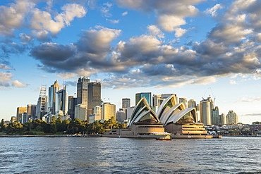 The skyline of Sydney at sunset, New South Wales, Australia, Pacific