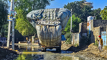 Overloaded truck, Pushkar, Rajasthan, India