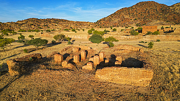 Aerial of Ouara, former capital of the Ouaddai Empire, Chad, Africa