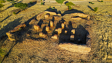 Aerial of Ouara, former capital of the Ouaddai Empire, Chad, Africa