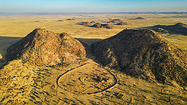 Aerial of Ouara, former capital of the Ouaddai Empire, Chad, Africa