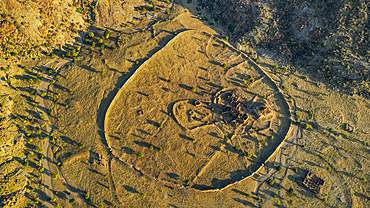 Aerial of Ouara, former capital of the Ouaddai Empire, Chad, Africa