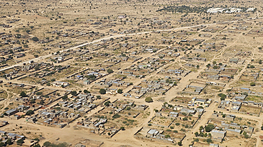 Aerial of Abeche, Chad, Africa