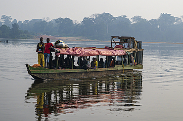 Local transport on the Sangha riverr, Ouesso, Republic of Congo